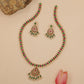 Minimal Temple Long Haara with Continuous Hexagon Motif and Statement Drop