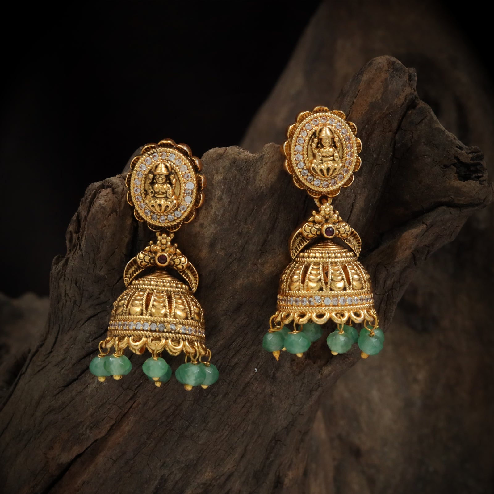 Antique Lakshmi Medallion Jumka