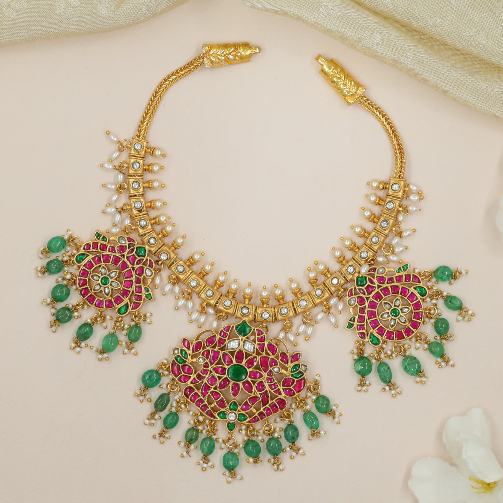 Ratna Bloom Jadau Necklace Set