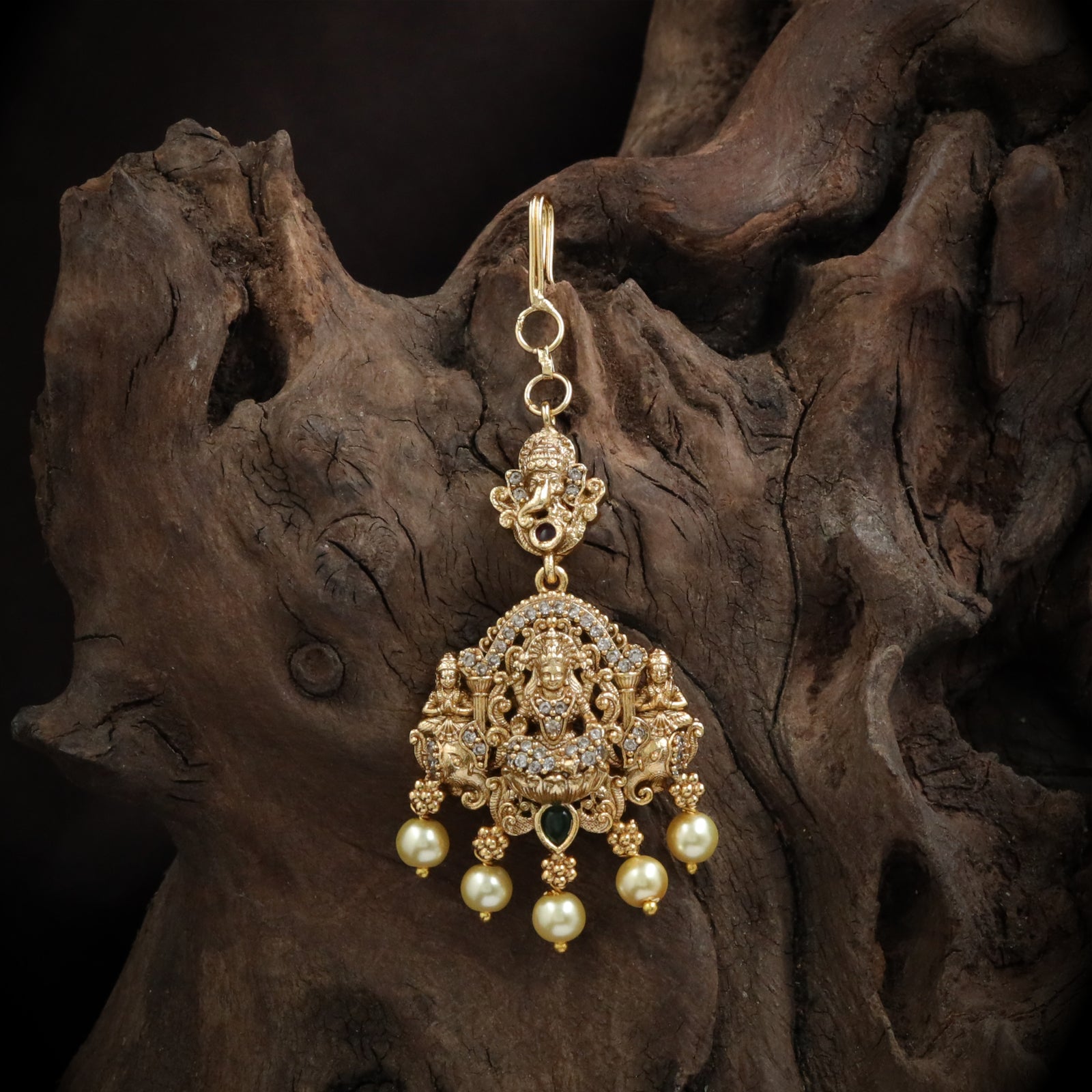 Antique Lakshmi Ganesha Arch Maang Tikka