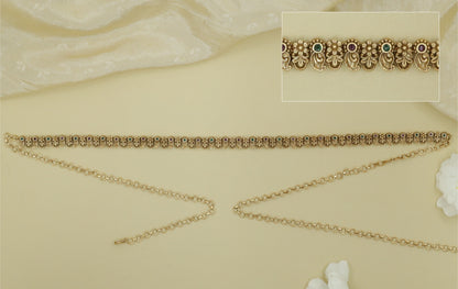 Antique Paisley Floral Design Waist Belt