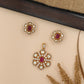 Petal Motif Frame Pendant Set