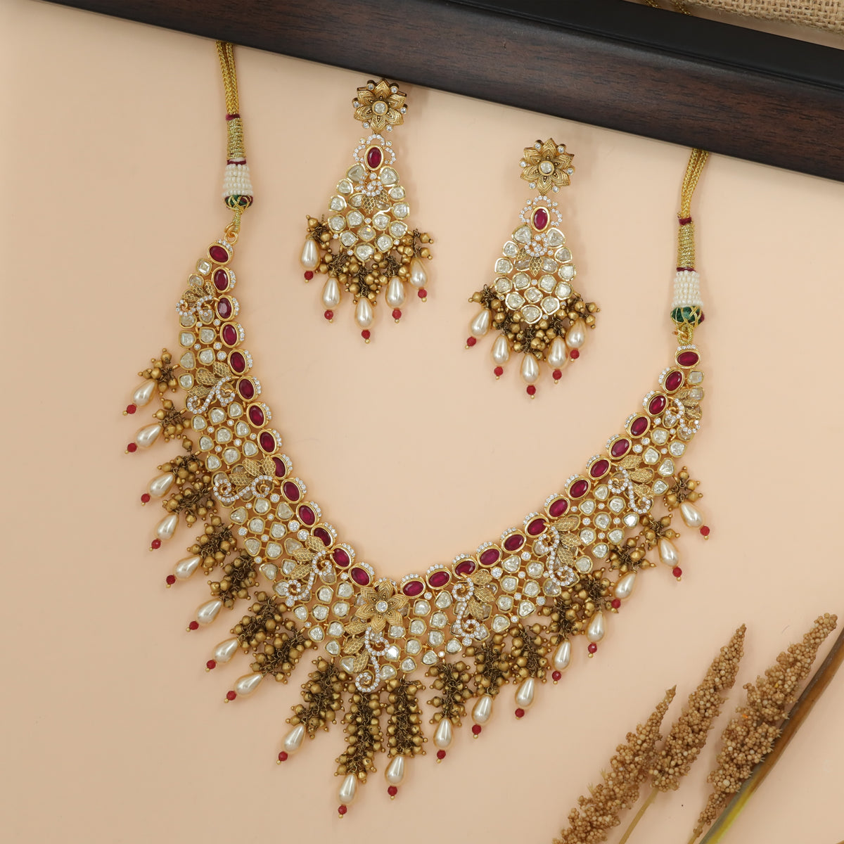 Grand Fringe Collar Necklace Set