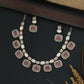 Framed Square Link Collar Necklace Set