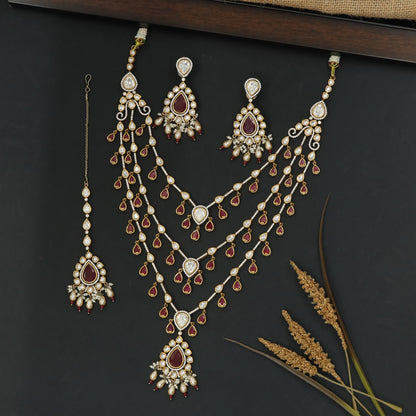 Multi-Tier Triple Layer Flowing Drop Necklace