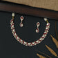 Sleek Kundan Necklace with Structured Curved Composition