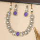 Structured Necklace with Repeating Eye-Shaped Motif Construction