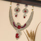 Sculpted Peacock Necklace with Outspread Feather Body and Tail Drop