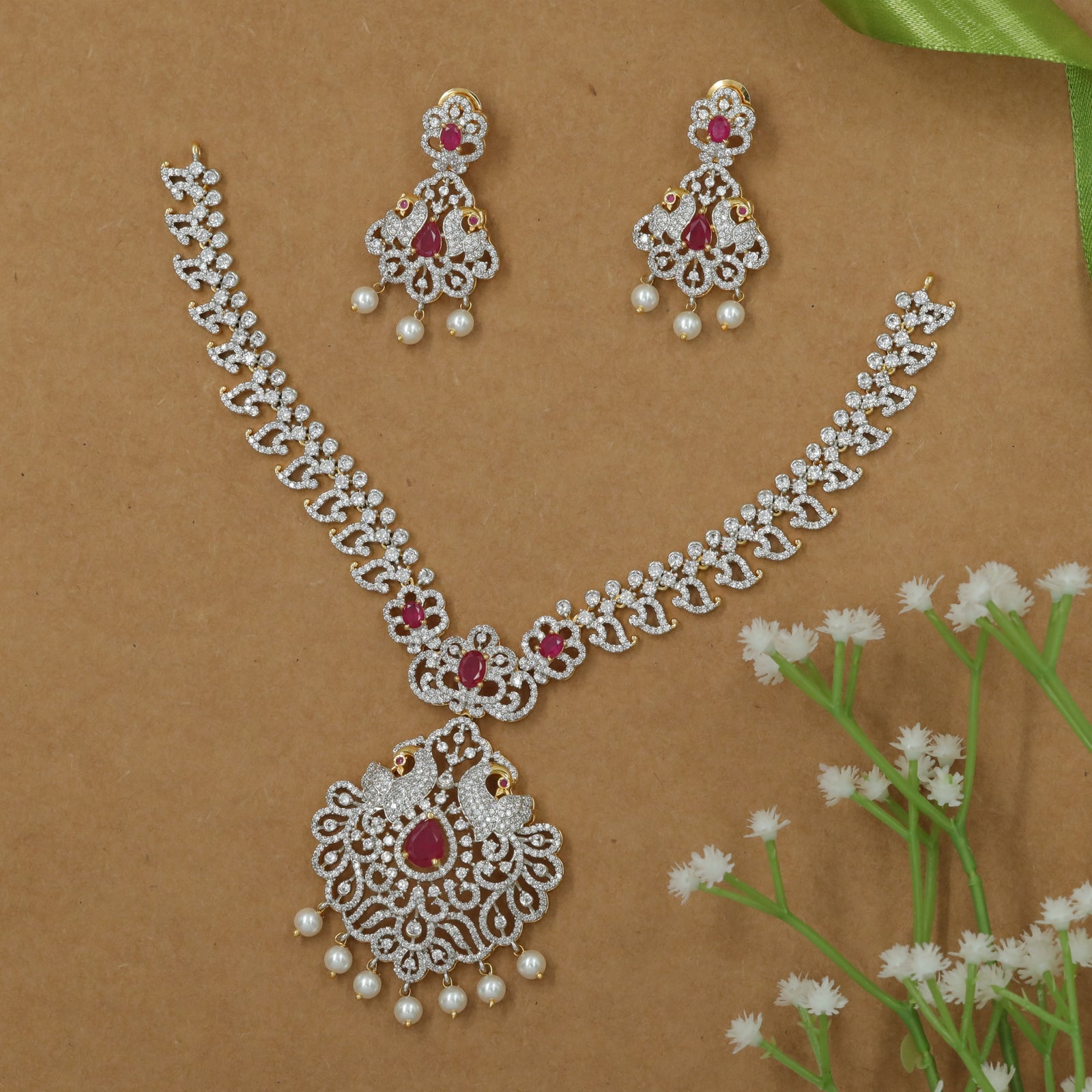 Sculpted Necklace with Interlinked Scroll Chain and Grand Medallion