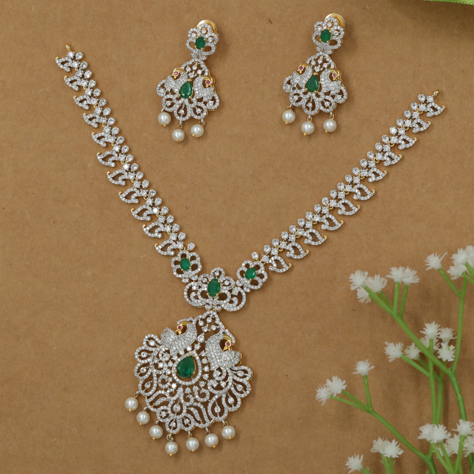 Sculpted Necklace with Interlinked Scroll Chain and Grand Medallion