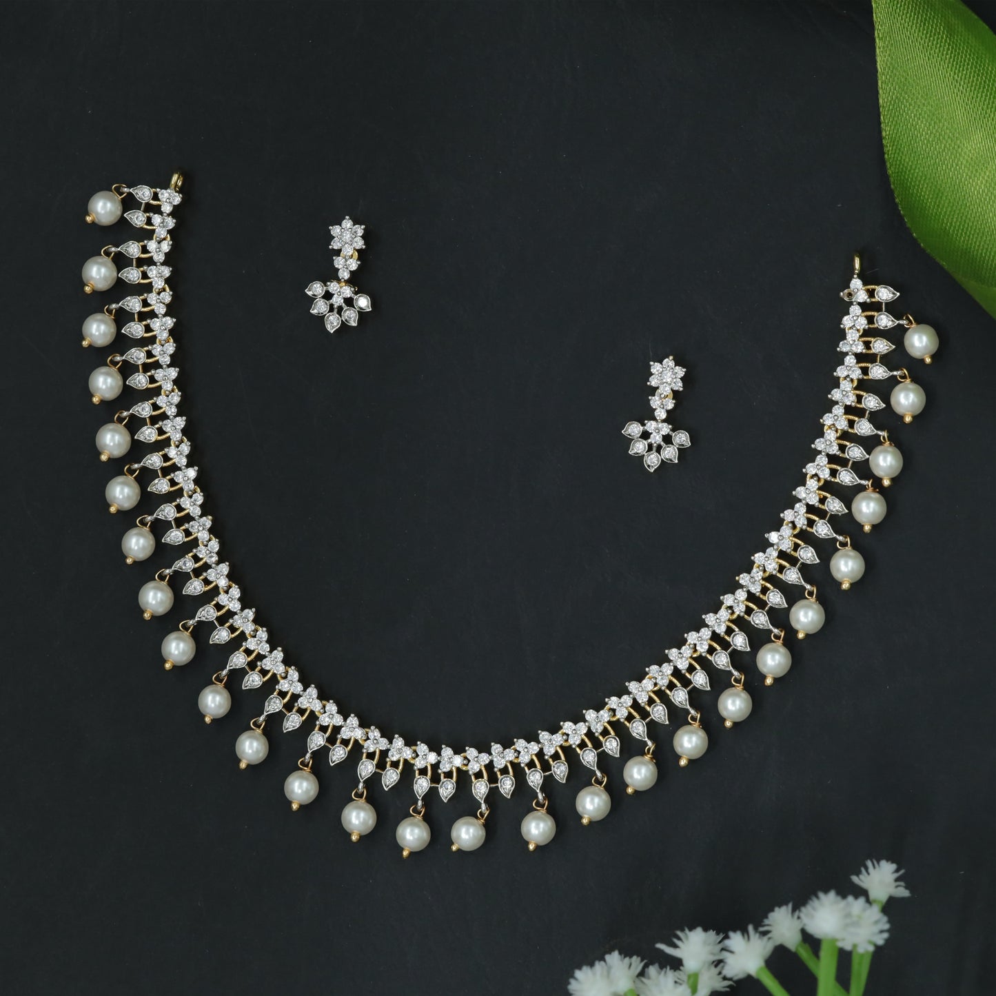 Linked Drop Cascade Necklace