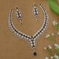 Contoured Necklace with Repeating Leaf Loops and Center Fall