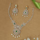 Luxury Ruby Drop Necklace Set with Pearl Accents