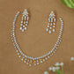 Precision Leaf Line Necklace with Multi-Drop Edge Flow