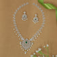 Ornamental Long Necklace with Sculpted Center Medallion