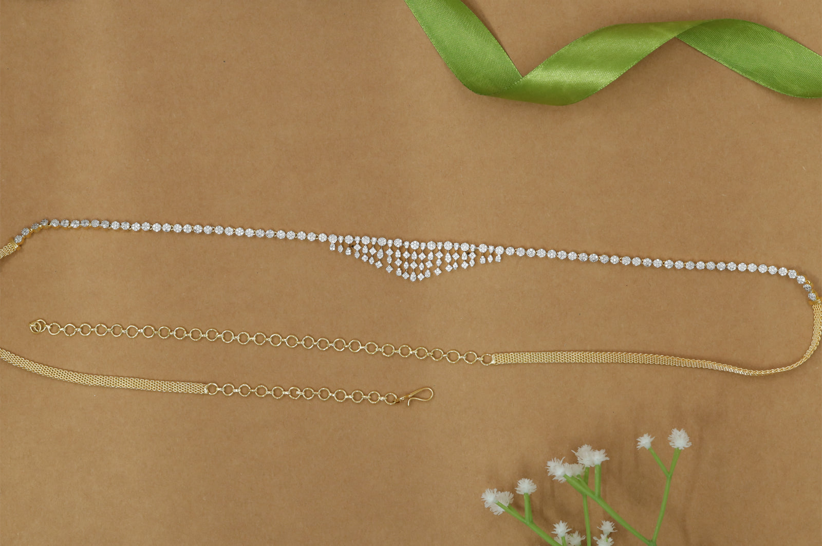 Precision-Aligned Waist Belt with Centered Drop Cluster