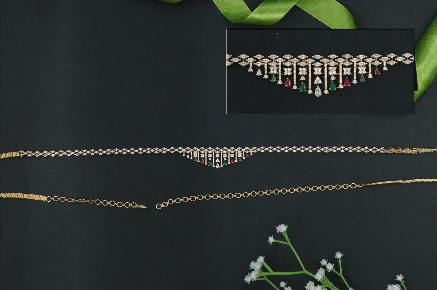 Fine-Link Waist Belt with Central Drop Taper