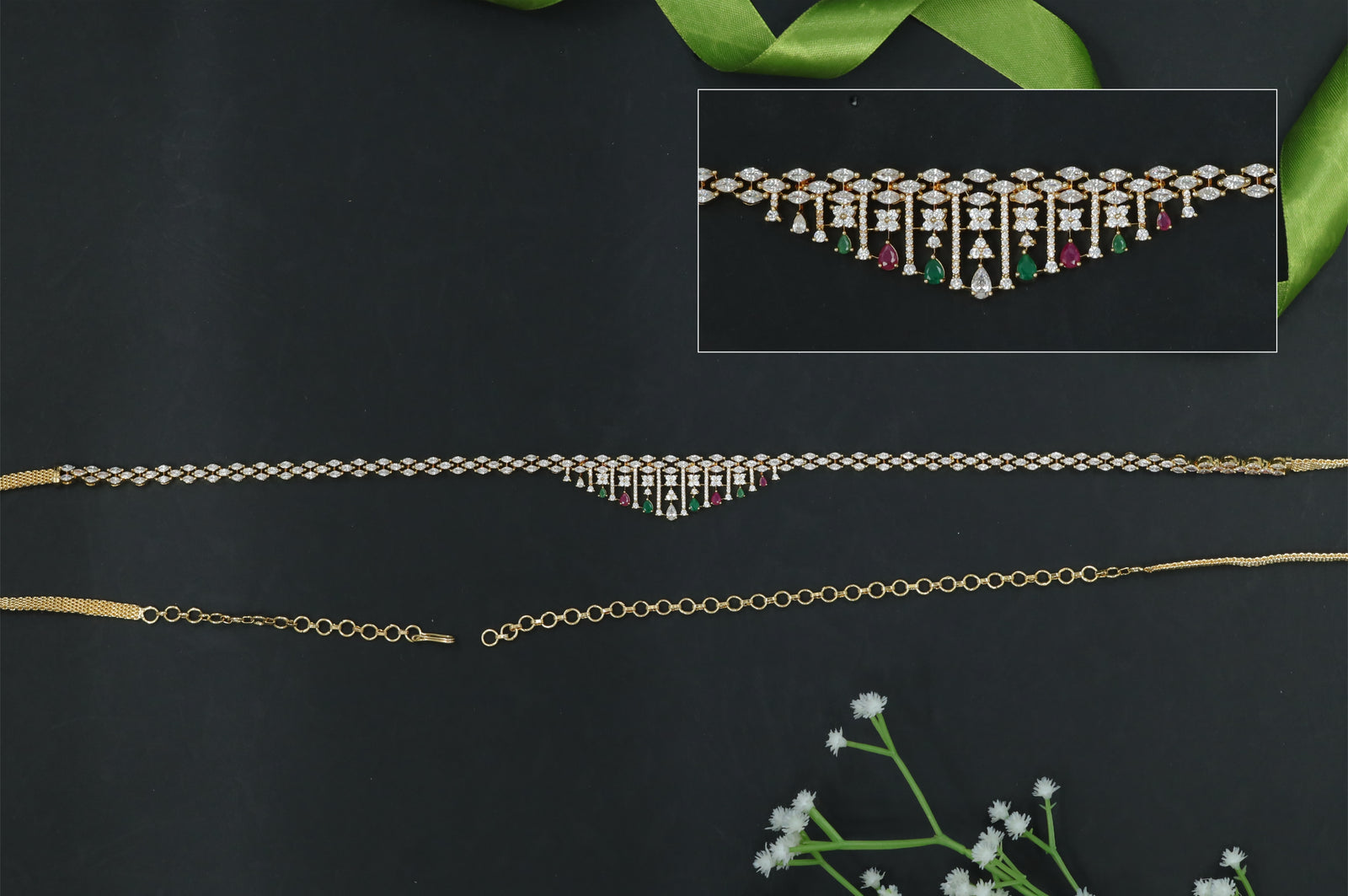 Fine-Link Waist Belt with Central Drop Taper