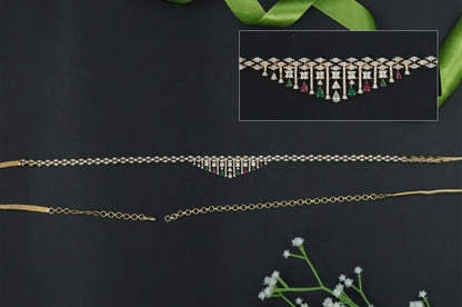 Fine-Link Waist Belt with Central Drop Taper