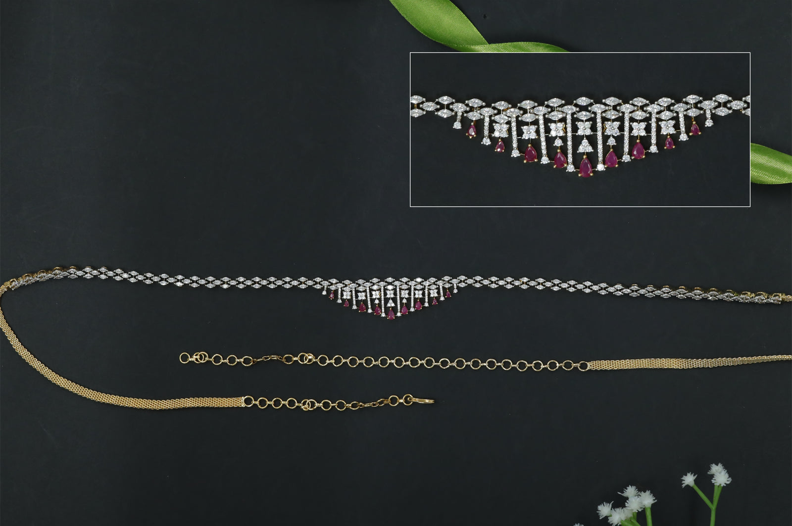 Elegantly Structured Waist Belt with Central Drop Focus