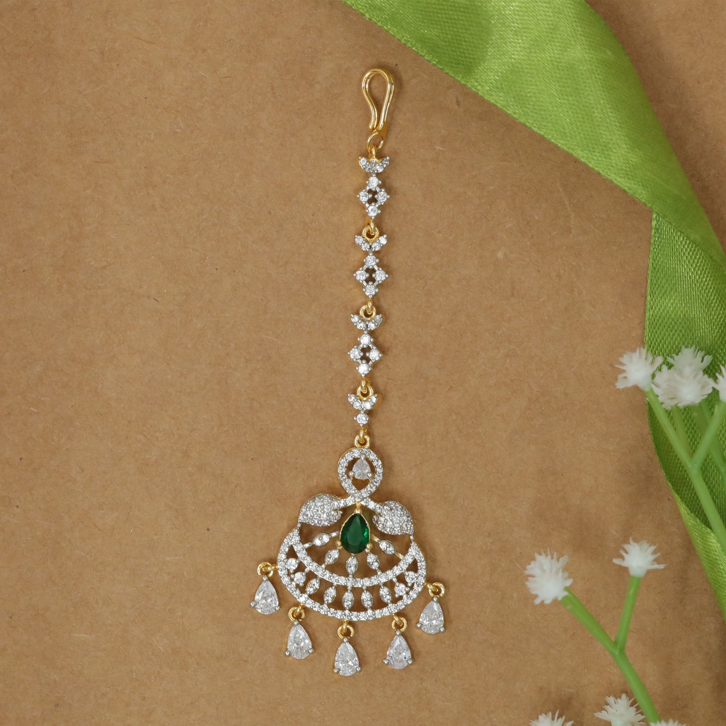 Contemporary Long Tikka with Arched Drop Detail