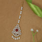 Disc Pattern Drop Tikka with Pear Hanging Ends