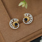 Sunray Pattern Studs with Open Frame Finish