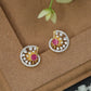 Sunray Pattern Studs with Open Frame Finish