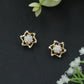 Radiant Flower Studs with Open Petal Frame