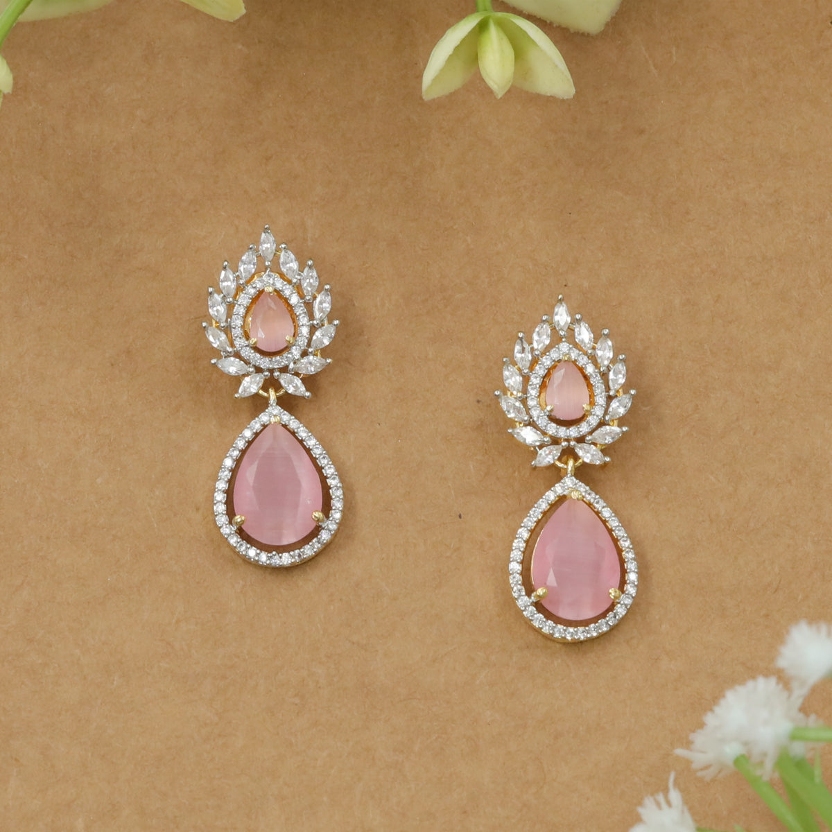 Classic Twin Drop Hangings with Pear-Shaped Drops