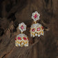 Open Petal Jumka with Panelled Bell Drop