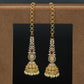 Classic Long Jumka with Linked Chain and Rounded Drop