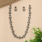 Oval-Linked Victorian Necklace with Continuous Floral Pattern