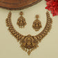Temple Necklace with Lakshmi Centre, Elephant Flanks, and Peacock Detailing