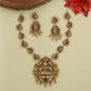 Traditional Necklace Built with Peacock-Link Chain and Lakshmi Centrepiece
