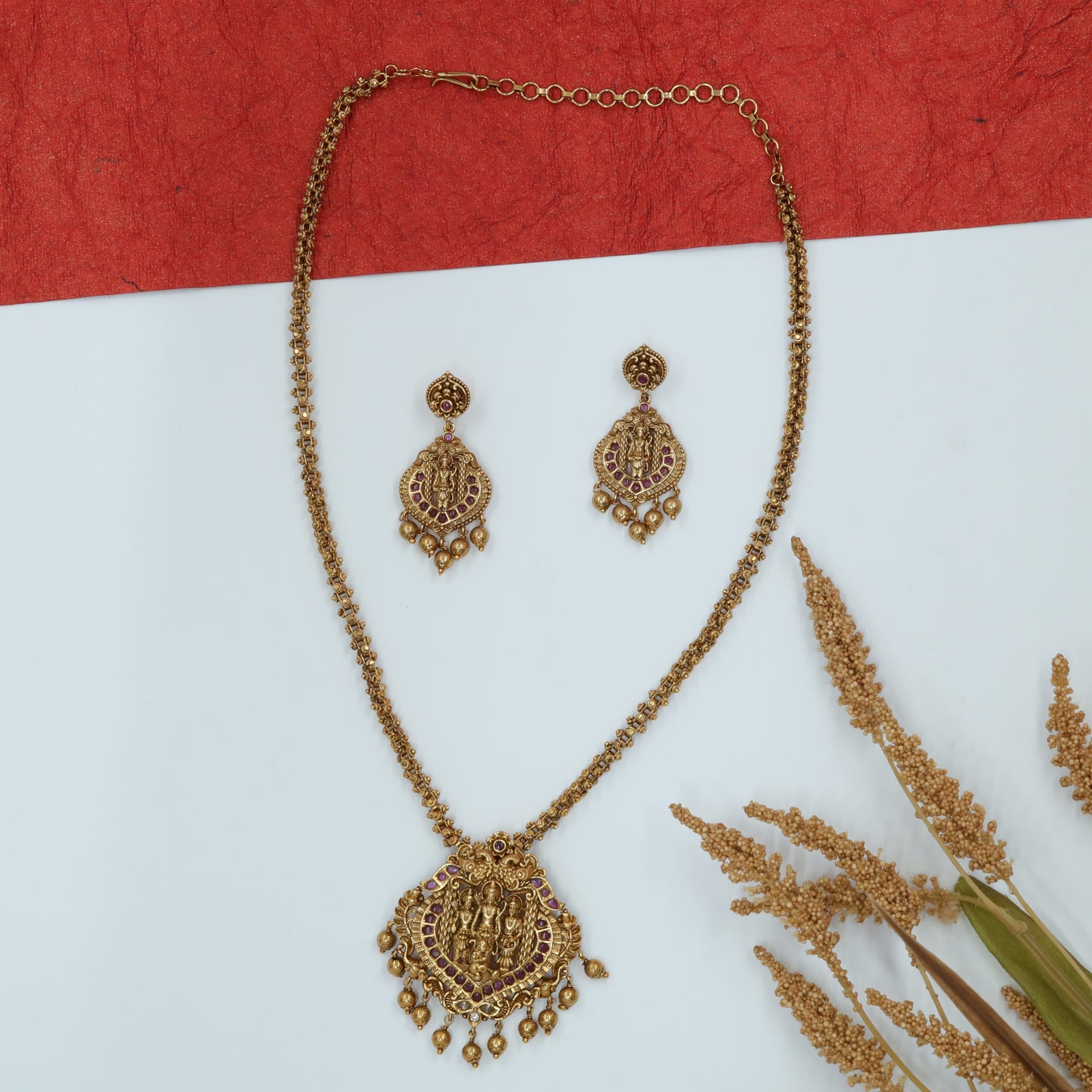 Rama Family Figure Pendant Chain