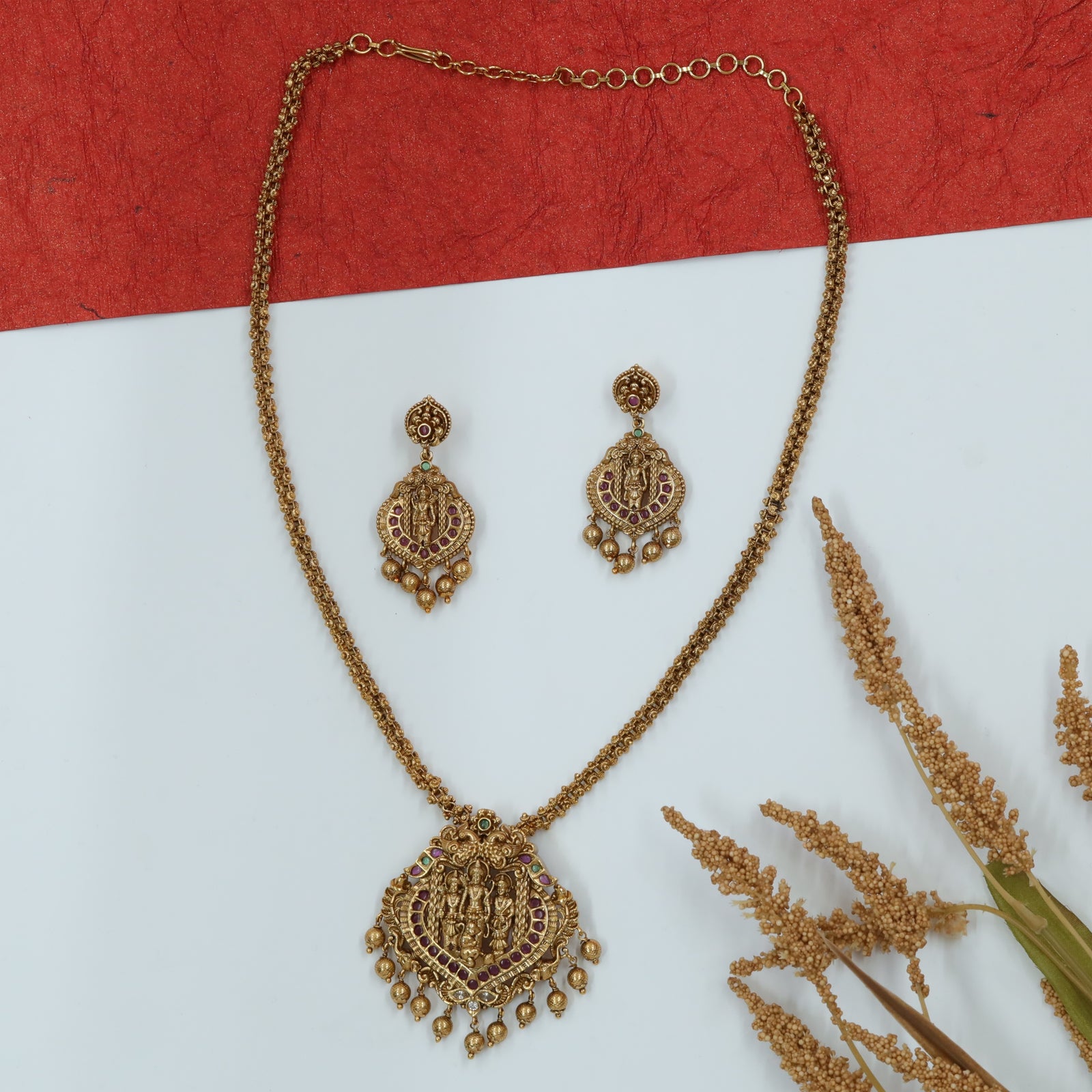 Rama Family Figure Pendant Chain