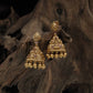 Lakshmi Medallion Dome Jumka with Bead Fringe