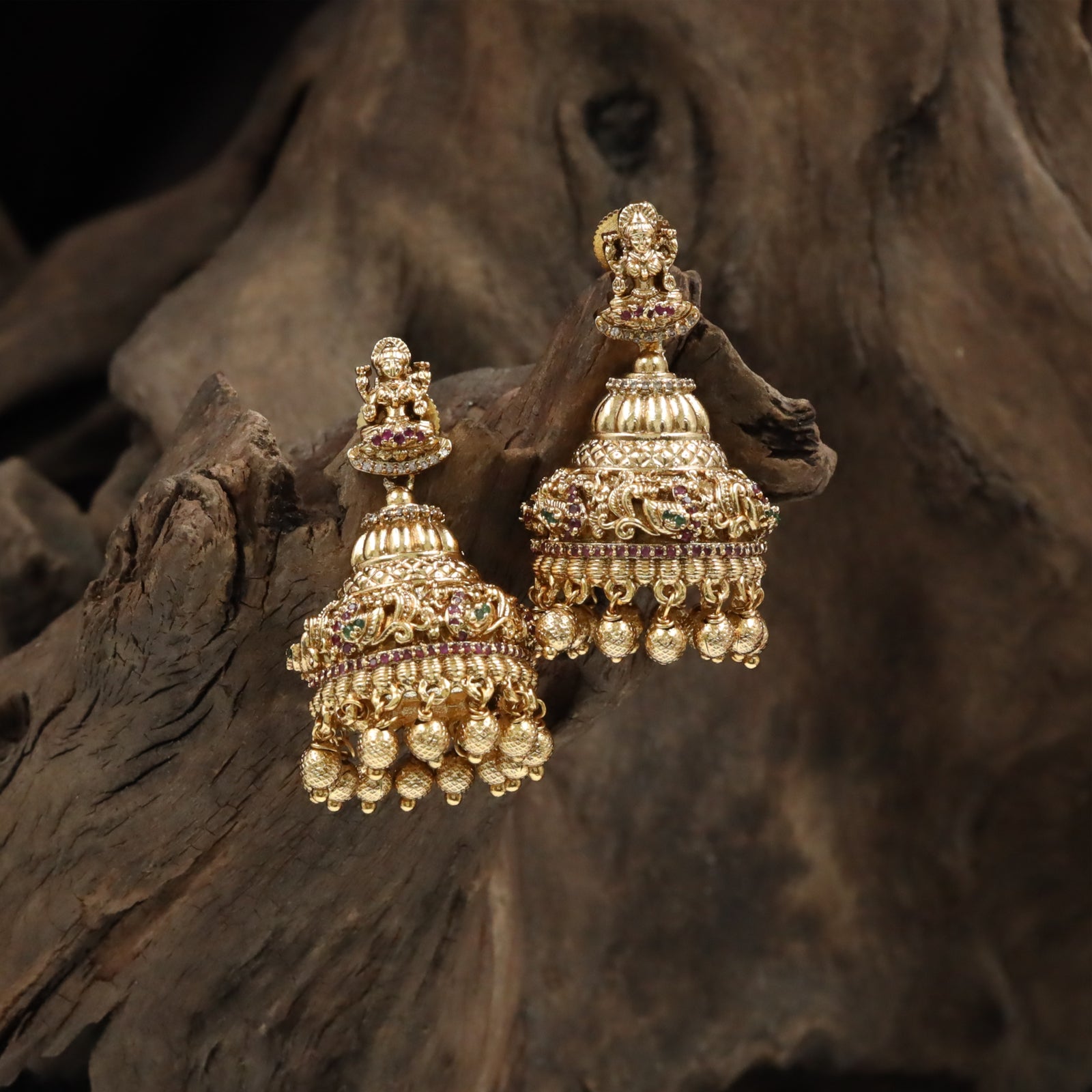 Classic Tiered Jumka with Sculpted Surface Panels