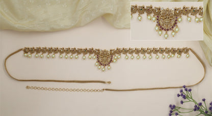 Lakshmi Pratima Waist Belt with Continuous Peacock Link Formation