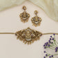 Lakshmi Pratima Choker with Peacock-Flanked Scroll Framework