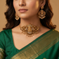 Lakshmi Pratima Choker with Peacock-Flanked Scroll Framework
