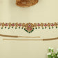 Peacock-Head Waist Belt with Central Floral Medallion and Drop Fringe