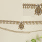 Lakshmi Pendant Waist Belt with Leaf Panel Chain and Dome Drops