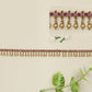 Traditional Waist Belt with Twin-Tone Oval Pattern and Gold Drops