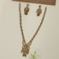 Classic South Indian Long Haara with Ornate Half-Moon Pendant
