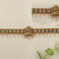 Grand Temple Waist Belt with Lotus-Seated Lakshmi and Floral Connectors and Drop Pearls