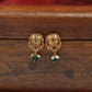 Classic Hexagonal Stud with Engraved Leaf Motif