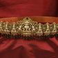 Ashta Lakshmi Inspired Relief Waist Dabu with Emerald Drop Fringe