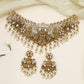 Lakshmi Figure Centre Choker with Symmetrical Peacock Frames